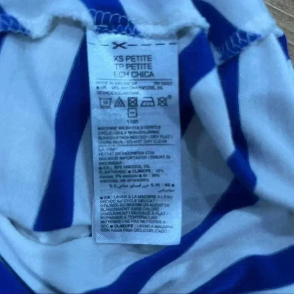 Old Navy Summer T-shirt Tank Dress blue and white striped - Picture 6 of 6